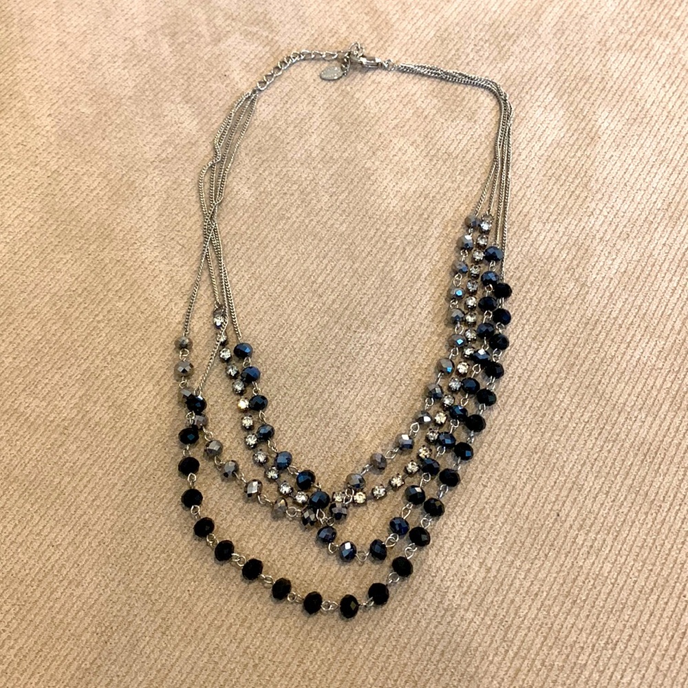 Ali-Khan New York silver toned necklace